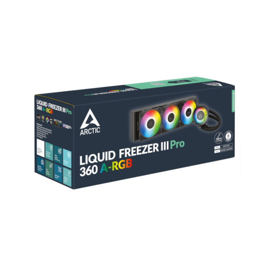 Arctic Liquid Freezer III Pro 360 A-RGB Liquid CPU Cooler - Black
