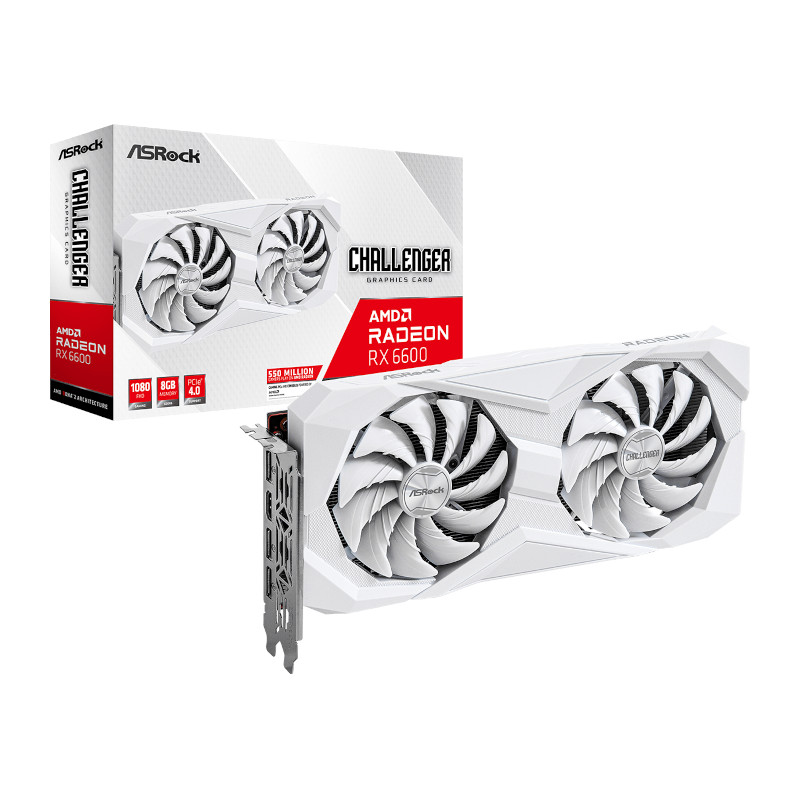 ASRock AMD Radeon RX 6600 Challenger White 8GB GDDR6