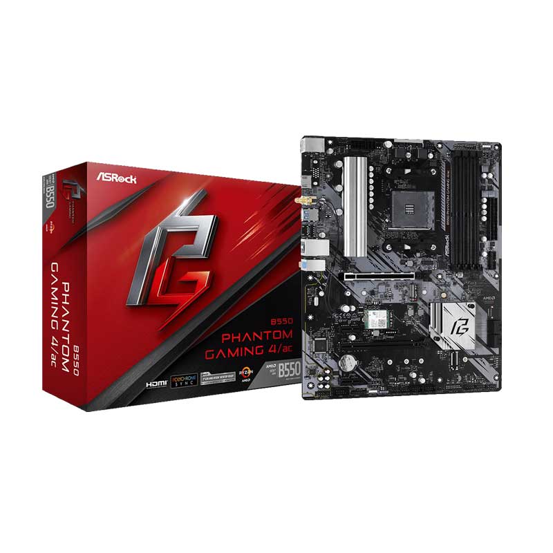 ASRock B550 Phantom Gaming 4/ac Motherboard