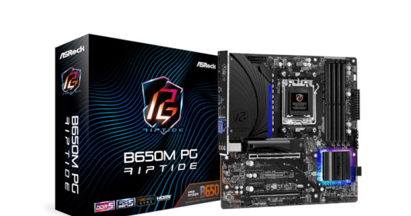 Ryzen 7000 Compatible ASRock B650M PG Riptide WiFi Motherboard