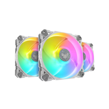Asus TUF Gaming TF120 ARGB Cabinet Fan - Triple Pack with ARGB Controller (White)