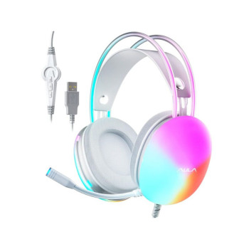 AULA S505 Wired RGB Gaming Headset - Pink