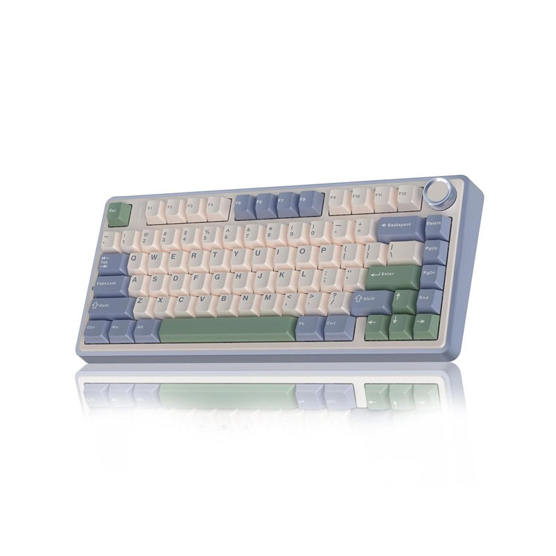 AULA F75 75% Wireless Trio Mode Mechanical Gaming Keyboard with Reaper Switch - Cedar Green