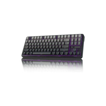 AULA F87 87% Side-Engraved Keycaps Wireless Trio Mode Mechanical Gaming Keyboard with Space Crystal Switch - Gradient Gray