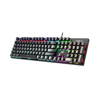 AULA S2022 Wired Full-Size Mechanical Gaming Keyboard with Blue Switch - Black