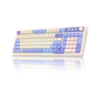 AULA S99 Wireless Tri-Mode Full-Size Membrane Gaming Keyboard - Blue/White