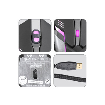 Combo Zebronics Zeb-Transformer 1 Gaming Keyboard + Gaming Mouse