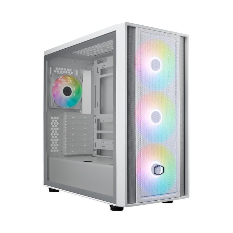 Cooler Master MasterBox 600 ARGB Mid Tower Cabinet - White Cooler Master MasterBox 600 ARGB Mid Tower Cabinet - White