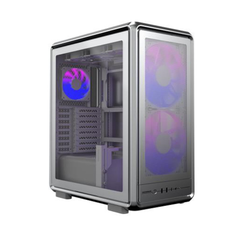 Cooler Master MasterFrame 500 Mesh ARGB Open-Frame Mid Tower Cabinet - Silver