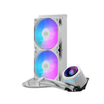 Cooler Master MasterLiquid Core Nex 240 ARGB Liquid CPU Cooler - White
