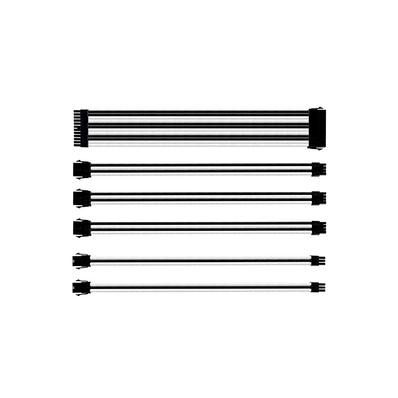 Cooler Master Sleeved PSU Extension Cable Kit White/Black