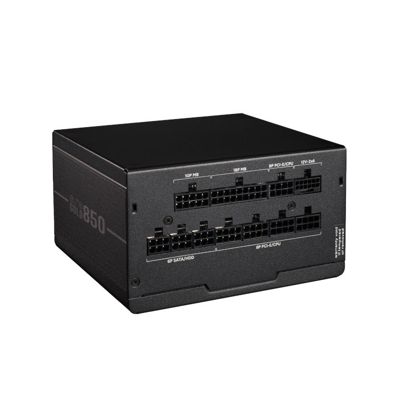 Cooler Master Elite Gold 850 80 Plus Gold 850W ATX 3.1 Fully Modular Power Supply - Black