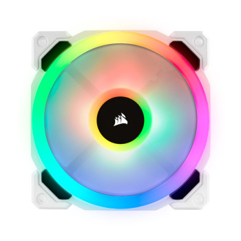 Corsair LL120 RGB 120mm Dual Light Loop White RGB LED PWM Fan — Triple Pack with Lighting Node PRO