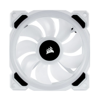 Corsair LL120 RGB 120mm Dual Light Loop White RGB LED PWM Fan — Triple Pack with Lighting Node PRO