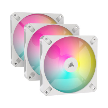 Corsair iCUE AR120 Digital RGB 120mm PWM Fan (Triple Pack) – White