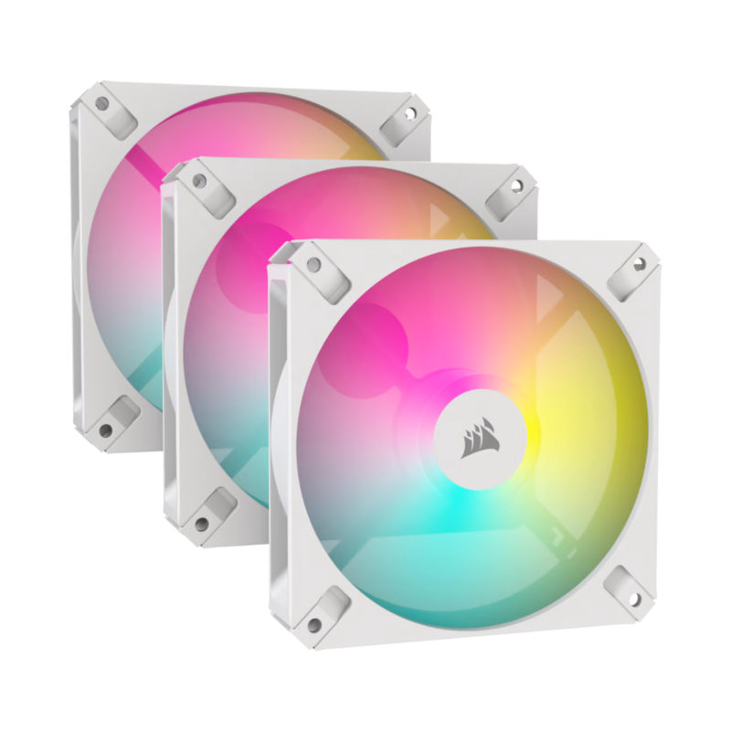 Corsair iCUE AR120 Digital RGB 120mm PWM Fan (Triple Pack) – White