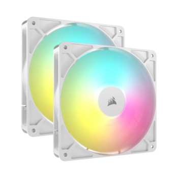 Corsair RS140 ARGB 140mm PWM Cabinet Fan (Dual Pack) – White