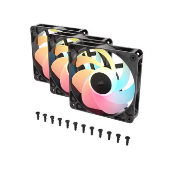Corsair RS120-R ARGB 120mm PWM Reverse Cabinet Fan (Triple Pack) – Black Corsair RS120-R ARGB 120mm PWM Reverse Cabinet Fan (Triple Pack) – Black