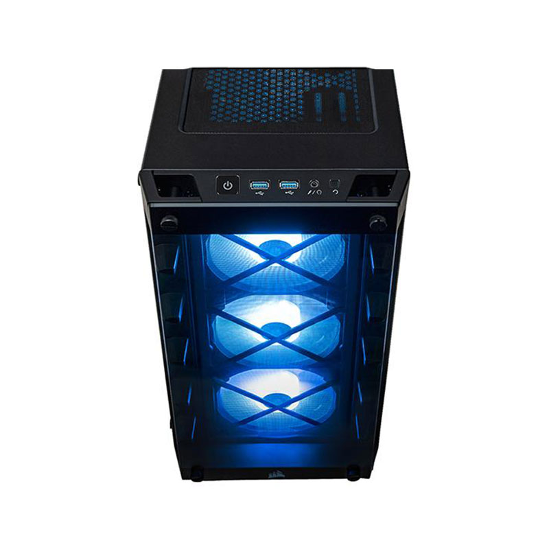 Corsair Icue 465X RGB Mid-Tower ATX Smart Gaming Case —Black With SP120 Pro RGB Fans Corsair Icue 465X RGB Mid-Tower ATX Smart Gaming Case —Black With SP120 Pro RGB Fans