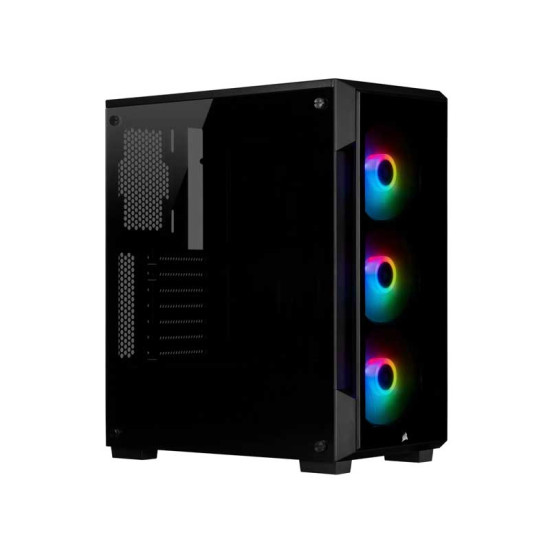 Corsair iCUE 220T RGB Tempered Glass Mid-Tower Smart Case - Black