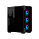 Corsair iCUE 220T RGB Tempered Glass Mid-Tower Smart Case - Black