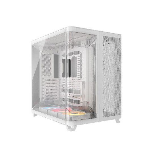 Corsair AIR 5400 RS-R ARGB Triple Chamber Mid-Tower Case - White