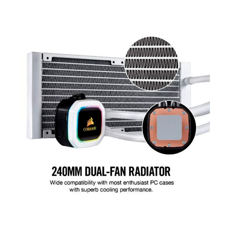 Corsair Hydro Series H100i RGB Platinum SE 240mm Liquid CPU Cooler Corsair Hydro Series H100i RGB Platinum SE 240mm Liquid CPU Cooler