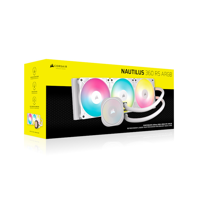 Buy Corsair Nautilus 360 RS ARGB Liquid CPU Cooler - White at Best