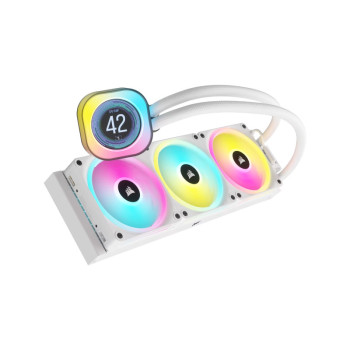 Corsair iCUE Link H150i LCD Liquid CPU Cooler - White
