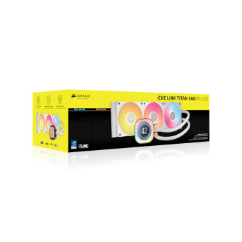 Corsair iCUE Link Titan 360 RX LCD AIO Liquid CPU Cooler - White