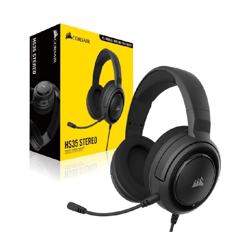 Corsair HS35 Stereo Gaming Headset - Carbon Corsair HS35 Stereo Gaming Headset - Carbon