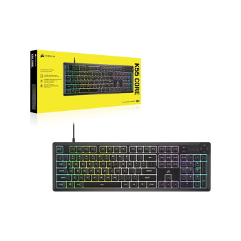 Corsair K55 CORE RGB Gaming Keyboard - Black