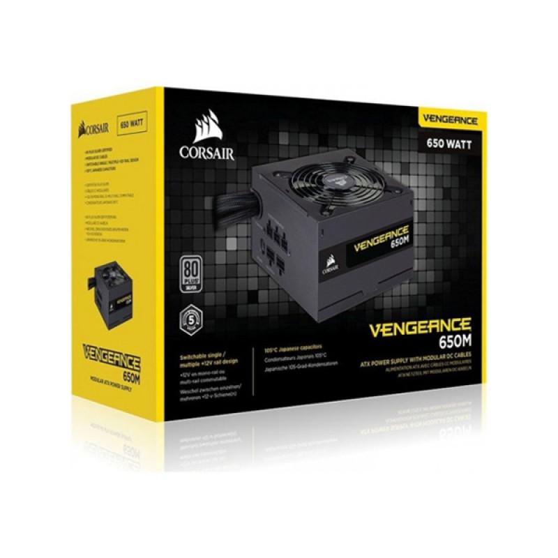 Corsair Vengeance Series 650M - 650 Watt 80 Plus Silver Certified Power Supply