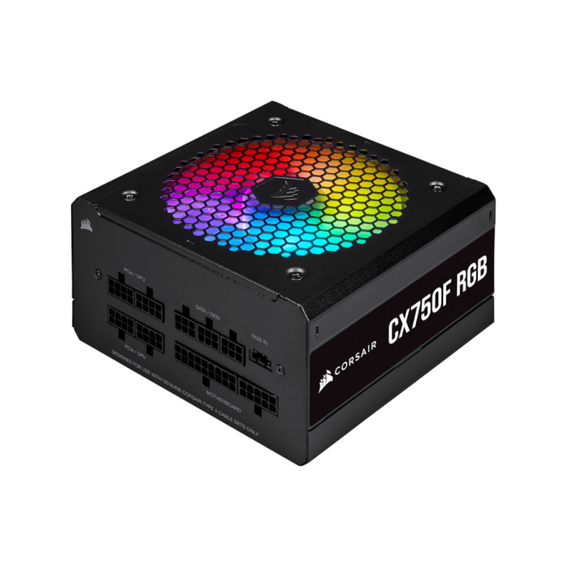 Corsair CX Series CX750F RGB - 750 Watt 80 Plus Bronze Certified Fully Modular Power Supply