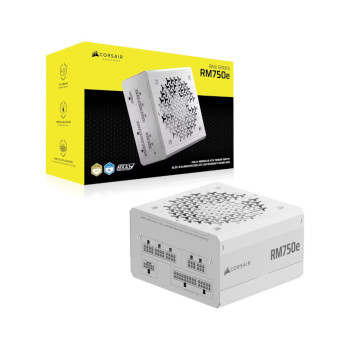 Corsair RMe Series RM750e - 750 Watt Cybenetics Gold Fully Modular ATX 3.1 Power Supply - White