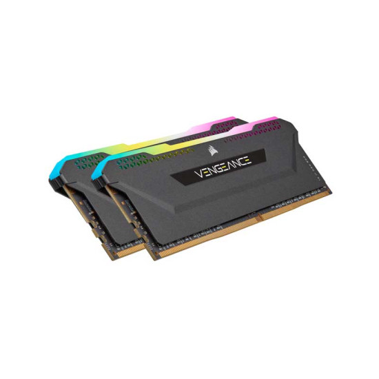 Corsair Vengeance RGB Pro SL 16GB (8GBX2) DDR4 DRAM 3600MHz C18 Memory Kit – Black