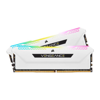 Corsair Vengeance RGB Pro SL 16GB (8GBX2) DDR4 3200MHz C16 RAM – White