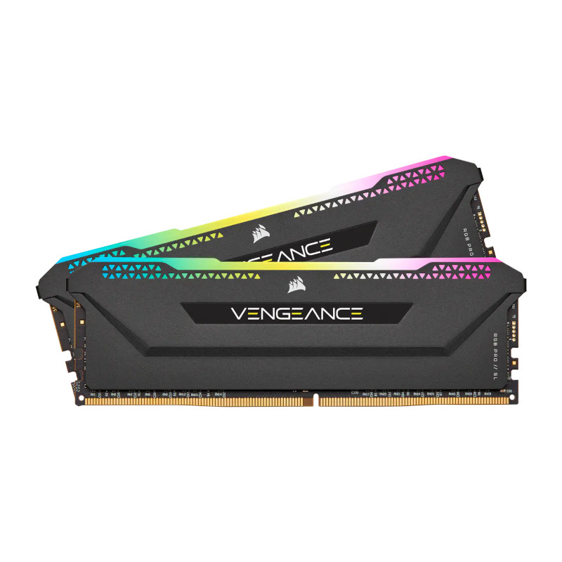 Corsair Vengeance RGB Pro SL 32GB (16GBX2) DDR4 3600MHz C18 RAM – Black