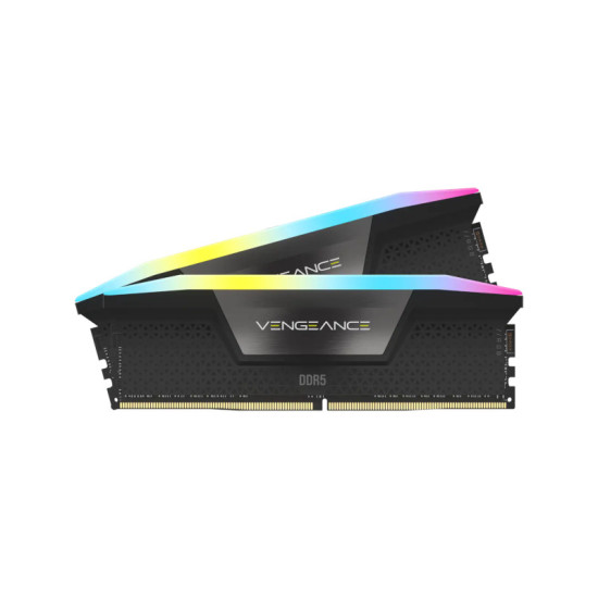 Corsair Vengeance RGB 32GB (16GBX2) DDR5 5200MHz C40 Memory Kit — Black