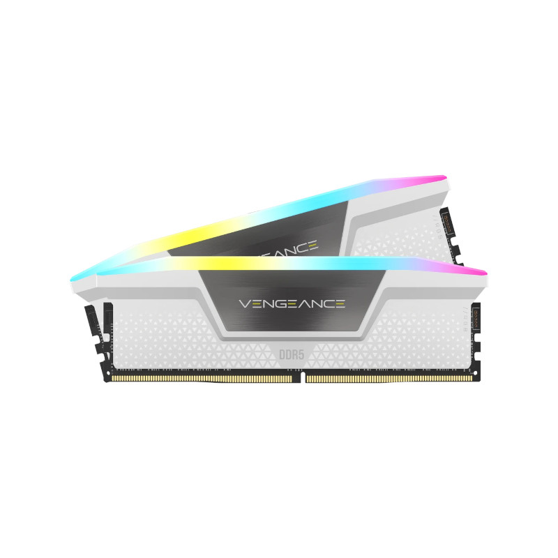 Corsair Vengeance RGB 32GB (16GBX2) DDR5 6400MHz C36 RAM — White