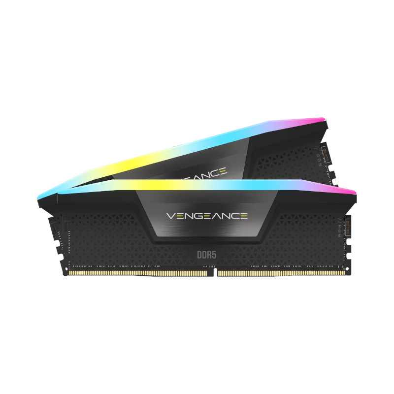 Corsair Vengeance RGB 32GB (16GBX2) DDR5 6600MHz C38 RAM — Black