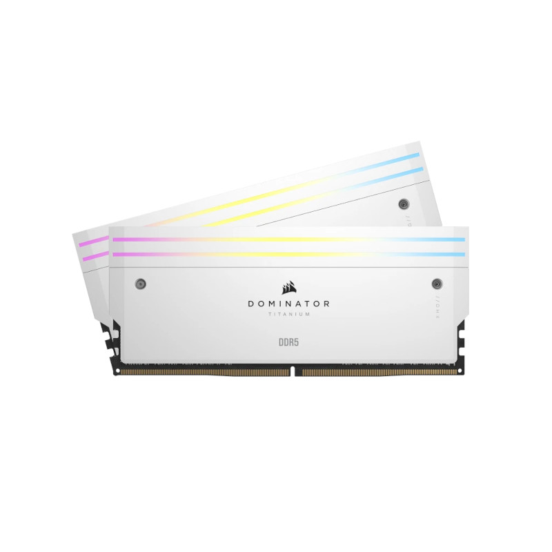 Corsair Dominator Titanium RGB 32GB (2x16GB) DDR5 7200MHz C34 RAM - White