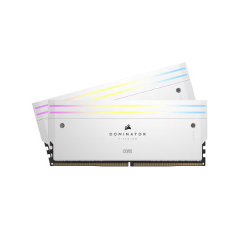 Corsair Dominator Titanium RGB 64GB (2x32GB) DDR5 6000MHz CL30 RAM - White