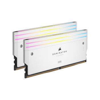 Corsair Dominator Titanium RGB 64GB (2x32GB) DDR5 6000MHz CL30 RAM - White