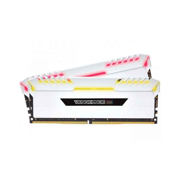 Corsair Vengeance RGB 16GB (8GBX2) DDR4 3000MHz C16 RAM - White
