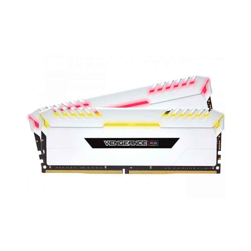 Corsair Vengeance RGB 16GB (8GBX2) DDR4 3000MHz C16 RAM - White