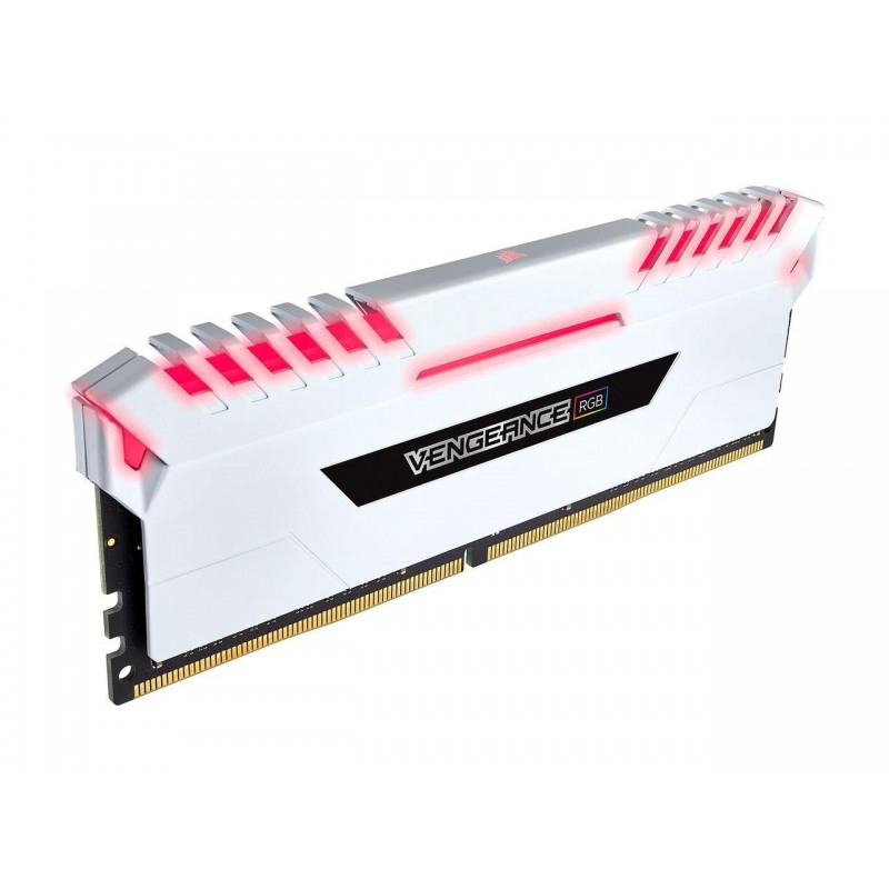 Corsair Vengeance RGB 16GB (8GBX2) DDR4 3000MHz C16 RAM - White