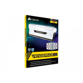 Corsair Vengeance RGB 16GB (8GBX2) DDR4 3000MHz C16 RAM - White