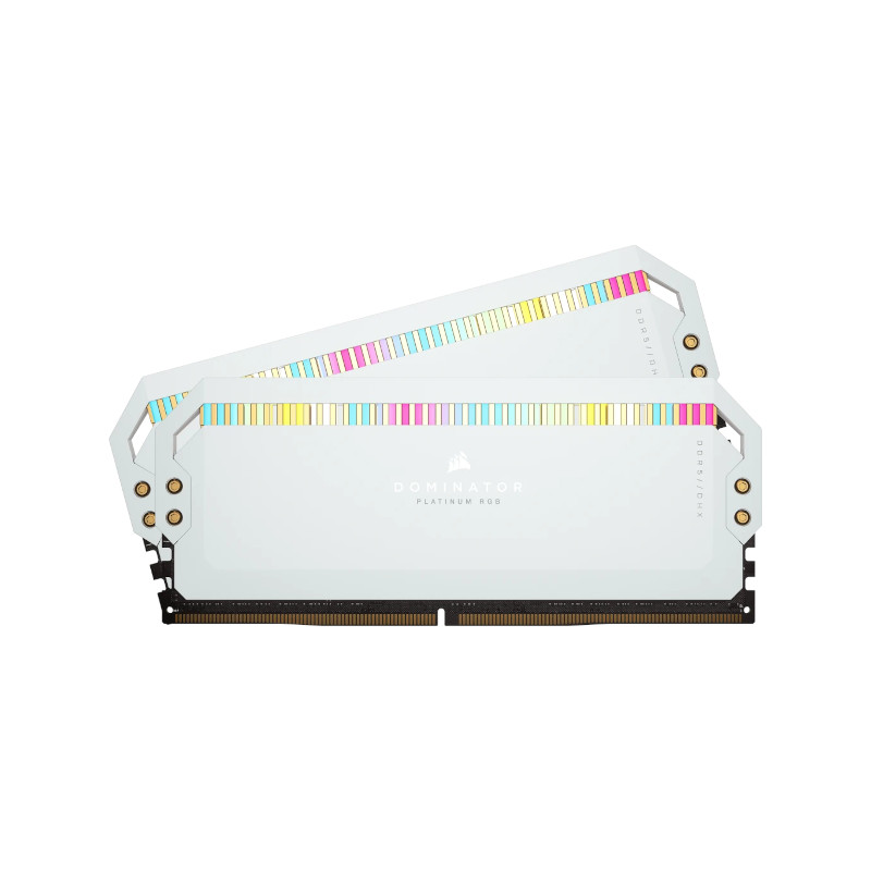 Corsair Dominator Platinum RGB 32GB (2x16GB) DDR5 5600MHz C36 RAM - White Corsair Dominator Platinum RGB 32GB (2x16GB) DDR5 5600MHz C36 RAM - White