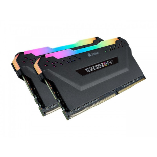Corsair Vengeance RGB Pro 16GB (8GBX2) DDR4 DRAM 3200MHz C16 Memory - Black